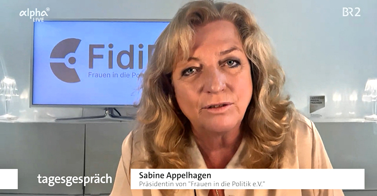 Sabine Appelhagen im Tagesgespräch bei Bayern 2 und ARD alpha Sabine Appelhagen im Tagesgespräch bei Bayern 2 und ARD alpha